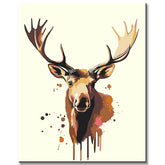 Paint by Numbers Moose Art Beige